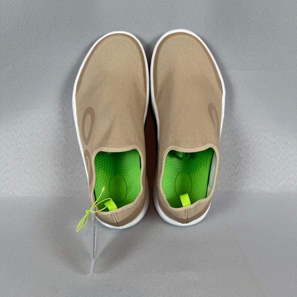Oofos OOmg Eezee Recovery Sneakers Mens 10 Taupe White Slip-On Light Shoes NIB - Picture 7 of 8